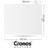 Panel grzewczy IR CRONOS Synthelith PRO CRP-1200TWP WHITE TUYA