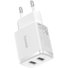 ŁADOWARKA SIECIOWA Baseus Compact Charger CCXJ010202 10.5W 2x USB-A BIAŁA