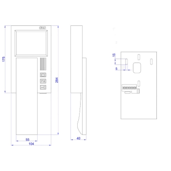 ACO INS-MPR 4” Monitor INSPIRO - kolorowy cyfrowy 4” do systemów videodomofonowych
