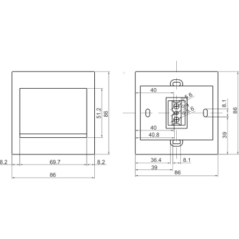 Przycisk wyjścia VIDOS OP07