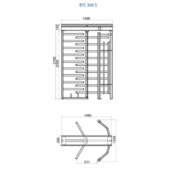 Furta/bramka CAME BTC 300-S/25 pojedyncza