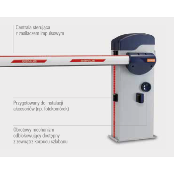 Szlaban kompletny Genius Rainbow Fast 324C z ramieniem o dł. 3m