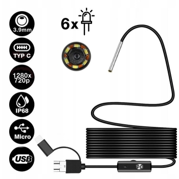 Kamera INSPEKCYJNA ENDOSKOP 3.9mm HD ANDROID USB-C