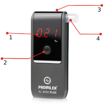 ALKOMAT PROMILER AL8000 PLUS 12mc serwisu