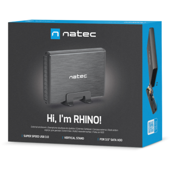Zewnętrzna obudowa dysku Natec Rhino SATA 3.5cala USB 3.0 Aluminium