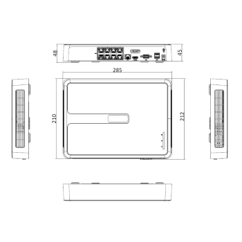 Rejestrator IP Hilook by Hikvision 8 kanałów 4MP NVR-8CH-H/8P biały