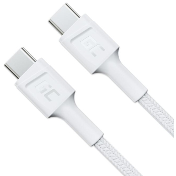 KABEL USB-C -> USB-C Green Cell POWERSTREAM 200cm BIAŁY PD 60W ULTRA CHARGE QUICK CHARGE 3.0 KABGC29W