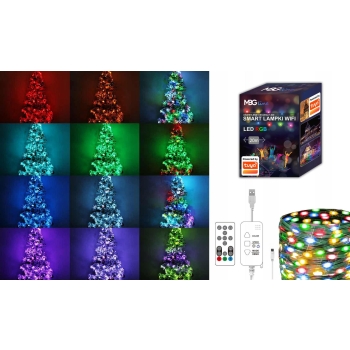 Lampki Choinkowe SMART taśma LED WIFI TUYA 20m USB