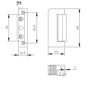 ZACZEP ELEKTRA R5 Z PAMIĘCIĄ Z BLOKADĄ SYMETRYCZNY wąski 16,5mm