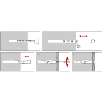 KOŁEK UNIWERSALNY RU-08060 8,0x50mm Z WKRĘTEM Z ŁBEM STOŻKOWYM 4,5x60mm 100szt.