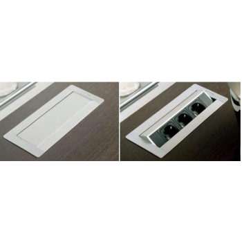 Gniazdo meblowe wpuszczane w blat ORNO OR-AE-13109/BR mosiądz