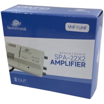 Wzmacniacz szerokopasmowy Spacetronik SPA-22X2 VHF/UHF 24dB