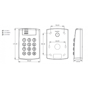 CZYTNIK ZBLIŻENIOWY ROGER PRT64MF-G
