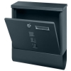 Skrzynka na listy HAITI z gazetnikiem, wizytownikiem i okeinkami, antracyt