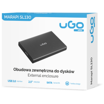 OBUDOWA DYSKU ZEWNĘTRZNA UGO MARAPI SL130 SATA 2.5cala USB 3.0 CZARNA