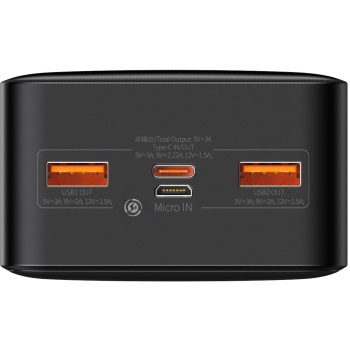 Powerbank Baseus Bipow Digital Display PPBD050401 30000mAh 20W PD QC 3.0 2x USB-A 1x USB-C + KABEL