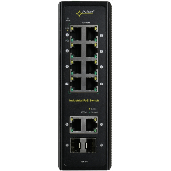 Switch przemysłowy PULSAR ISF108 (8xPoE, 2xCombo)