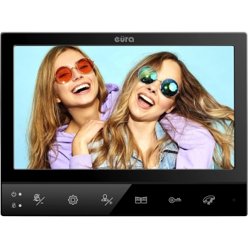 WIDEODOMOFN EURA VDP-80C5 2-rodzinny, czarny