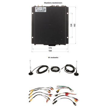 REJESTRATOR MOBILNY AHD, PAL, IP PROTECT-218 4 KANAŁY