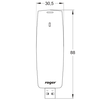 Interfejs, czytnik administratora Roger RUD-3-DES