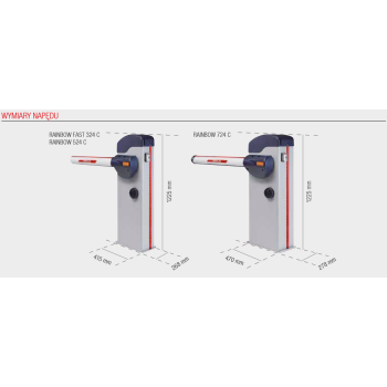 Szlaban kompletny Genius Rainbow Fast 324C z ramieniem o dł. 3m