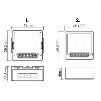 Moduł OXT mini 2 obwódy ZigBee bez N Tuya