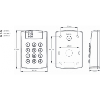 CZYTNIK ZBLIŻENIOWY ROGER PRT64LT-G