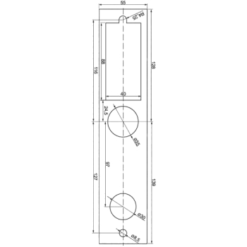 PODKŁADKA EURA ELW-04B9 ułatwiająca montaż szyldów zamków ELH-10B9 i ELH-30B9
