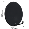 CZASZA ANTENA 80 CM STANDARD GRAFITOWA (ASC-800M-C) - satelitarna