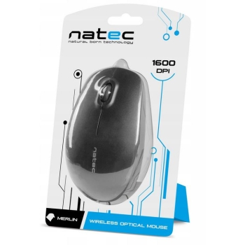 MYSZ BEZPRZEWODOWA NATEC MERLIN CZARNA