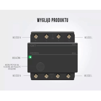Sterownik OXT 3 fazy 80A 4P DIN Tuya WiFi
