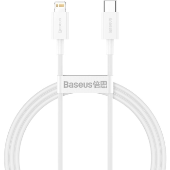 KABEL USB-C -> Lightning / iPhone Baseus Superior CATLYS-A02 1m 20W PD Quick Charging BIAŁY PREMIUM