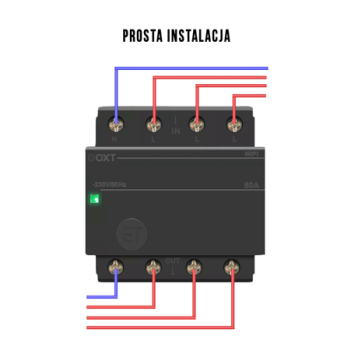 Sterownik OXT 3 fazy 80A 4P DIN Tuya WiFi