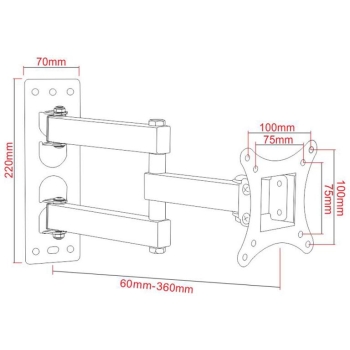 UCHWYT DO TV LCD/LED 17-42