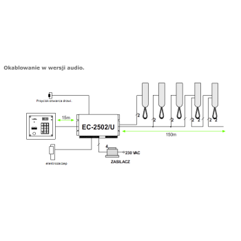 Laskomex CP-2502NP czarny Panel audio z mini listą lokatorów