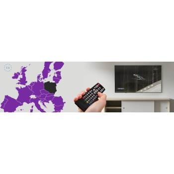 Antena pokojowa DVB-T2 Spacetronik Locus TV zasilacz 45dB