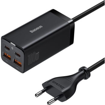 ŁADOWARKA SIECIOWA Baseus GaN 3 Pro Desktop Fast Charger CCGP000101 100W 2x USB-A 2x USB-C PD 3.0 QC 4.0+