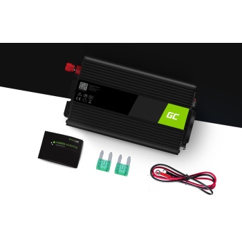 ZESTAW PRZETWORNICA Green Cell 12V->230V 300W/600W CZYSTY SINUS + AKUMULATOR AGM ULTRACELL 12V 100Ah