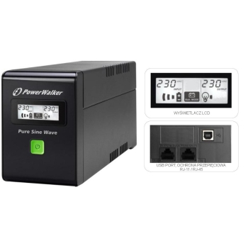 UPS ZASILACZ AWARYJNY PowerWalker VI 600 SW FR