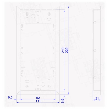 ACO CDN-R-S Ramka podtynkowa mała CDN, stal