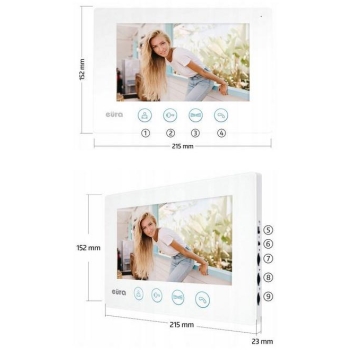 WIDEODOMOFON EURA VDP-90A3 DELTA + biały monitor TUYA