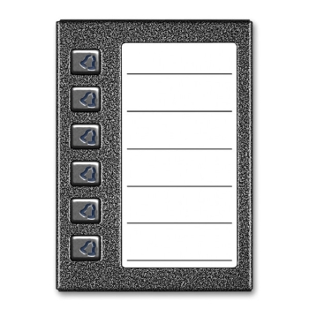 ACO CDN-6NP GR Podświetlany panel listy lokatorów z 6 przyciskami