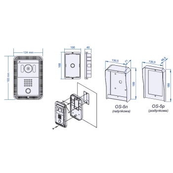 PANEL ZEW. COMMAX Z KAM. DRC-4FC