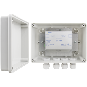 EXTENDER POE W OBUDOWIE HERMETYCZNEJ DO 2 KAMER IP Pulsar EXT-POE4H 48V