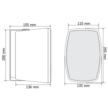 KOLUMNA GŁOŚNIKOWA HQM-N2024 20W BIAŁA
