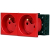 Gniazdo 2M elektryczne podwójne + blokada