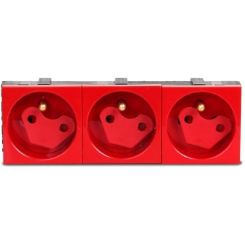 Gniazdo 3M elektryczne potrójne + blokada