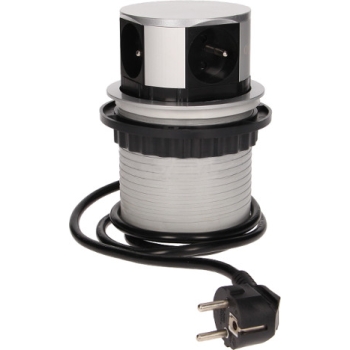 Gniazdo meblowe, OR-AE-1341 wysuwane z blatu 4x250V AC z przewodem 1,5m ORNO