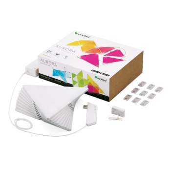 INTELIGENTNE PANELE LED Aurora Nanoleaf Light Panels Smarter Kit WI-FI (Zestaw 9 paneli)