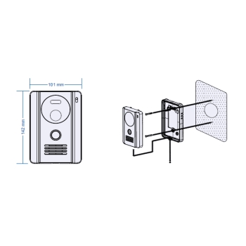 PANEL ZEW. COMMAX Z KAM. DRC-4G DARK GREY